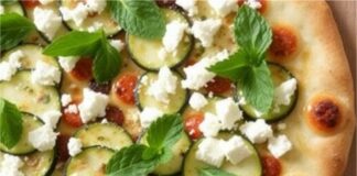Пицца с цукини, фетой и мятой: лёгкий летний ужин с освежающим вкусом