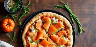 Пицца с лососем холодного копчения и укропом: скандинавский вариант для гурманов
