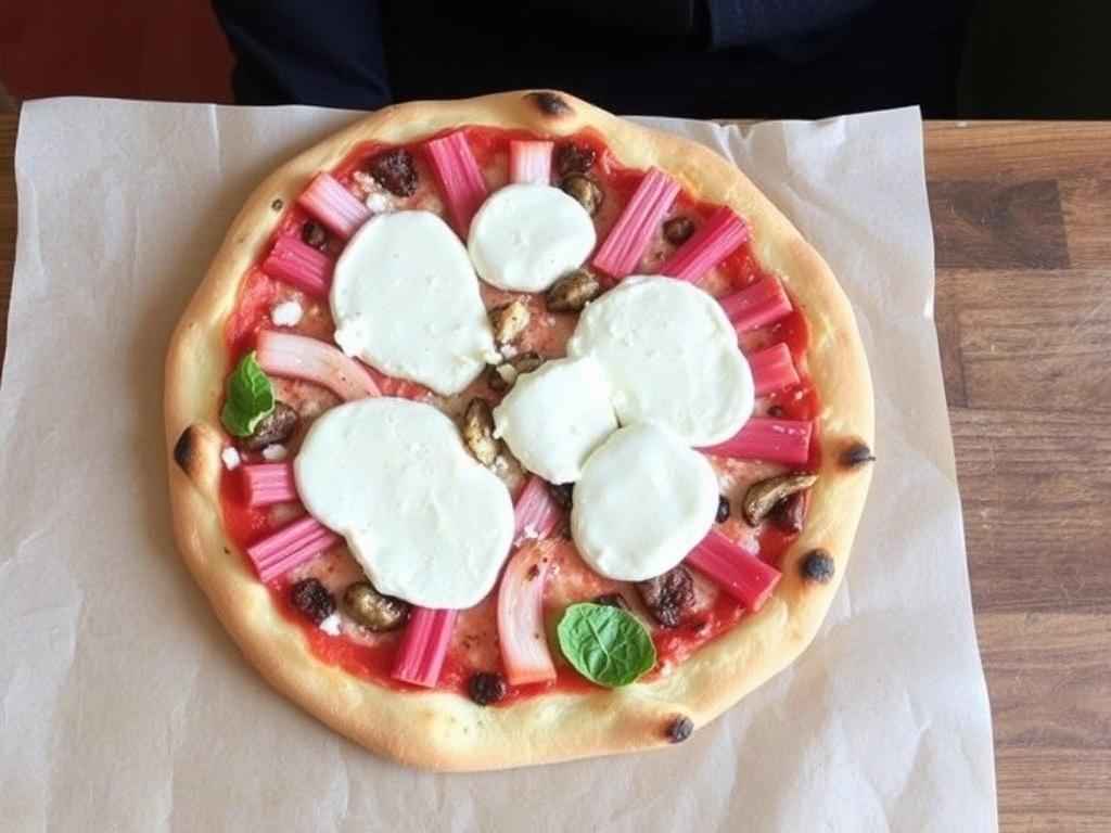 Пицца с ревенём и рикоттой: необычный микс