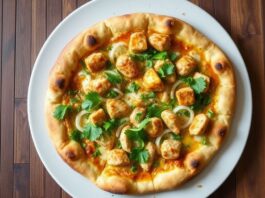 Пицца с курицей и карри: экзотический акцент для смелых кулинаров