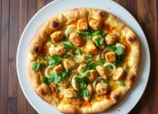 Пицца с курицей и карри: экзотический акцент для смелых кулинаров