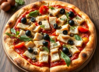 Пицца с тунцом, оливками и каперсами: средиземноморский стиль