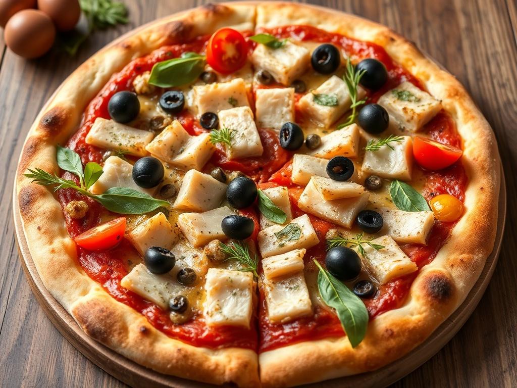 Пицца с тунцом, оливками и каперсами: средиземноморский стиль