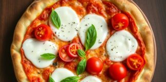 Пицца с моцареллой и помидорами черри: freshness лета в каждом кусочке