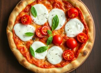 Пицца с моцареллой и помидорами черри: freshness лета в каждом кусочке