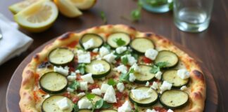 Пицца с кабачками, цукини и фетой: летний вариант с лёгкой кислинкой