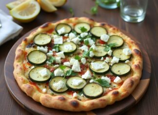 Пицца с кабачками, цукини и фетой: летний вариант с лёгкой кислинкой