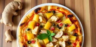 Пицца с курицей, ананасами и имбирём: экзотический вкус