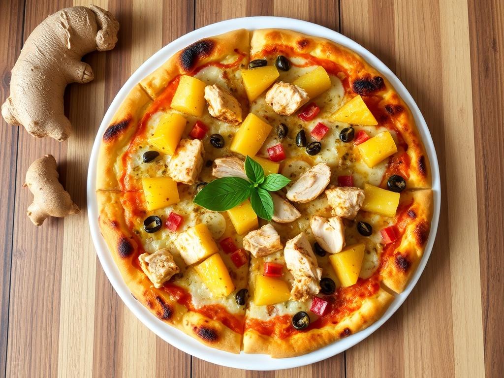Пицца с курицей, ананасами и имбирём: экзотический вкус