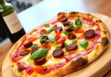 Пицца с чоризо и сладким перцем: испанская страсть