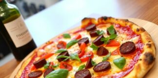 Пицца с чоризо и сладким перцем: испанская страсть
