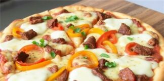 Пицца с чоризо и сладким перцем: испанская страсть в каждом укусе