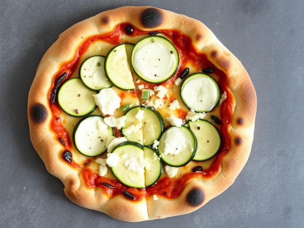 Пицца с цукини и козьим сыром: нежный лёгкий ужин, который улыбается с тарелки