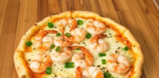 Пицца с креветками в кокосовом молоке: азиатский акцент