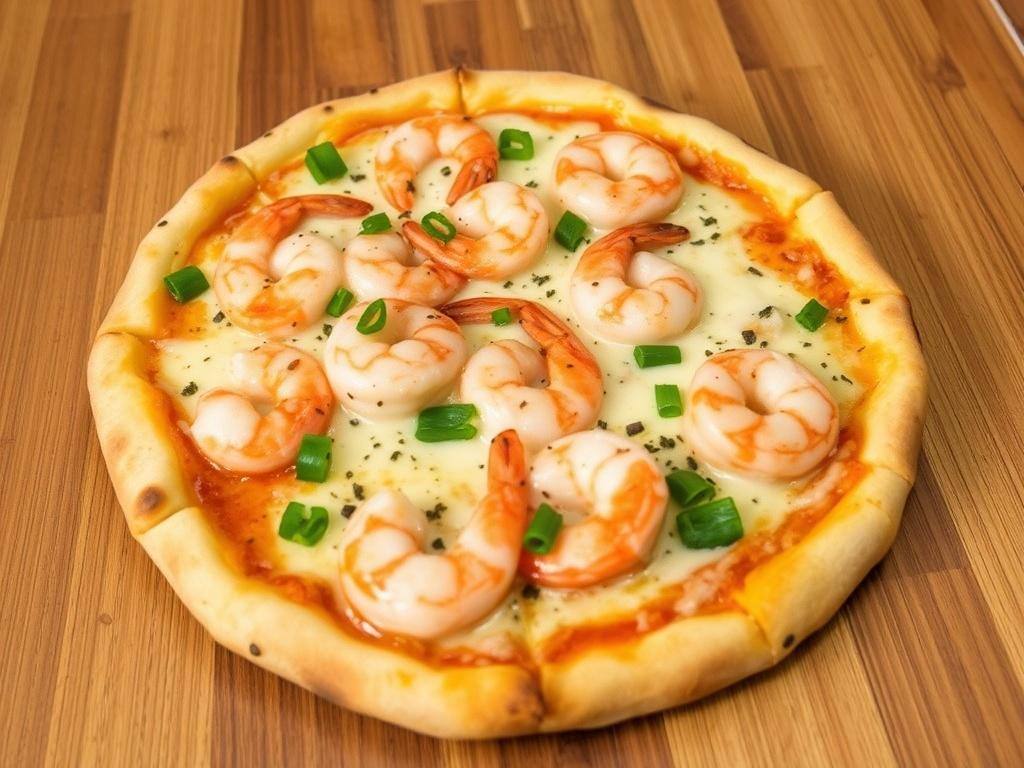 Пицца с креветками в кокосовом молоке: азиатский акцент