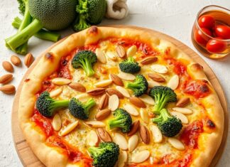 Пицца с миндалем и брокколи: здоровый выбор