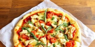 Пицца с индейкой и розмарином: ароматный вариант