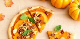 Тыквенная симфония на пицце: осенний микс тыквы и орехов