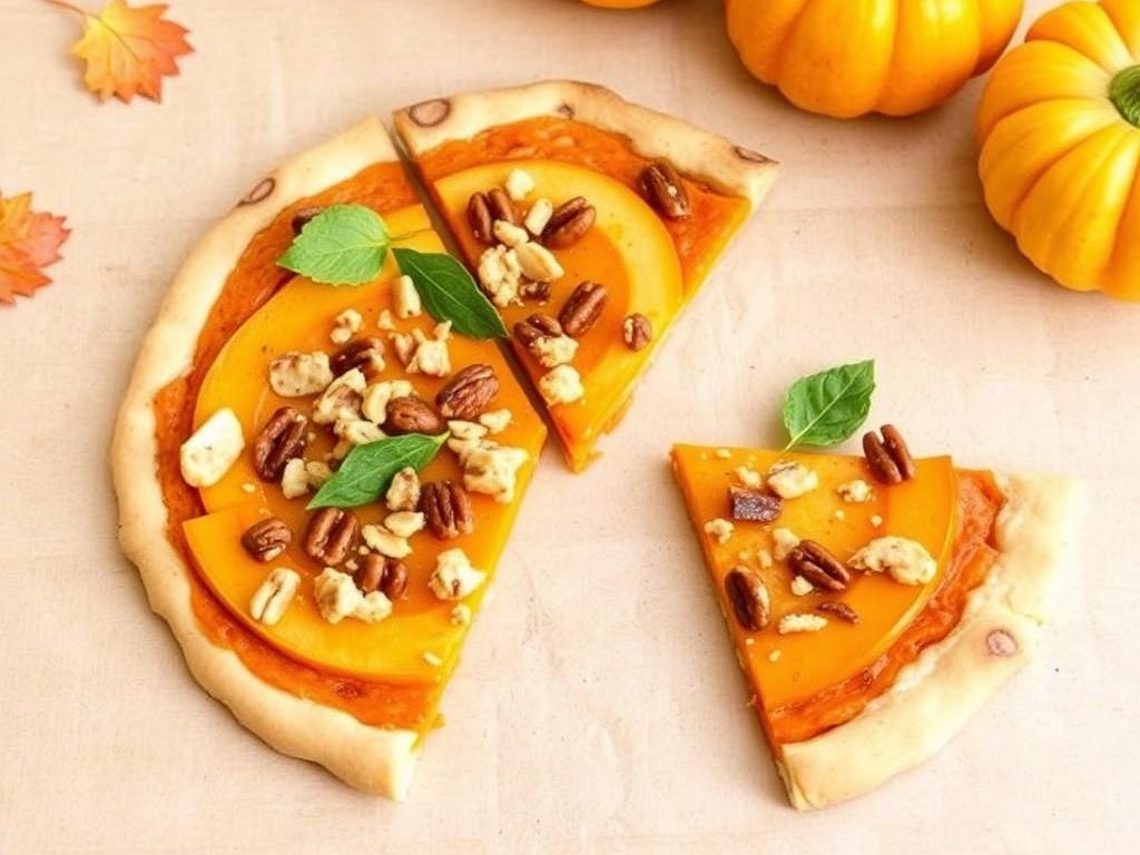 Тыквенная симфония на пицце: осенний микс тыквы и орехов