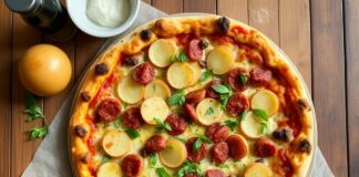 Пицца с чоризо и картофелем: сытный ужин, который согревает дом