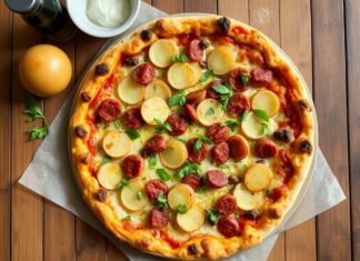 Пицца с чоризо и картофелем: сытный ужин, который согревает дом