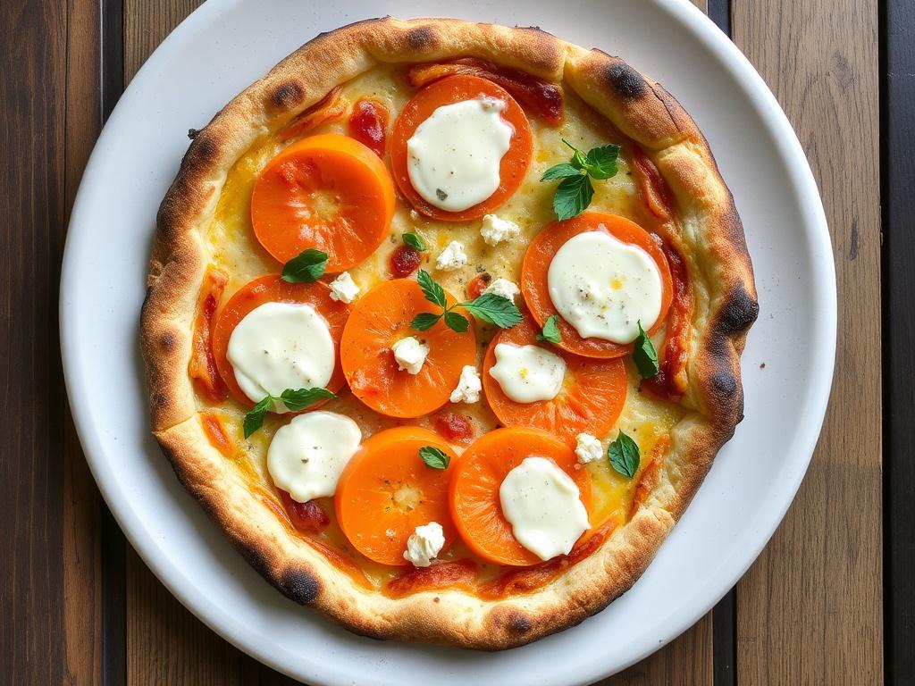 Пицца с хурмой и горгонзолой: необычный баланс