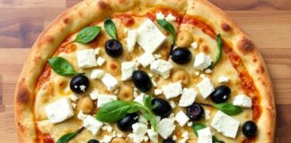 Пицца с артишоками, фетой и оливками: средиземноморская свежесть
