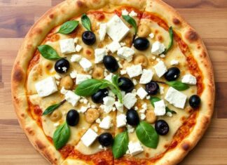 Пицца с артишоками, фетой и оливками: средиземноморская свежесть