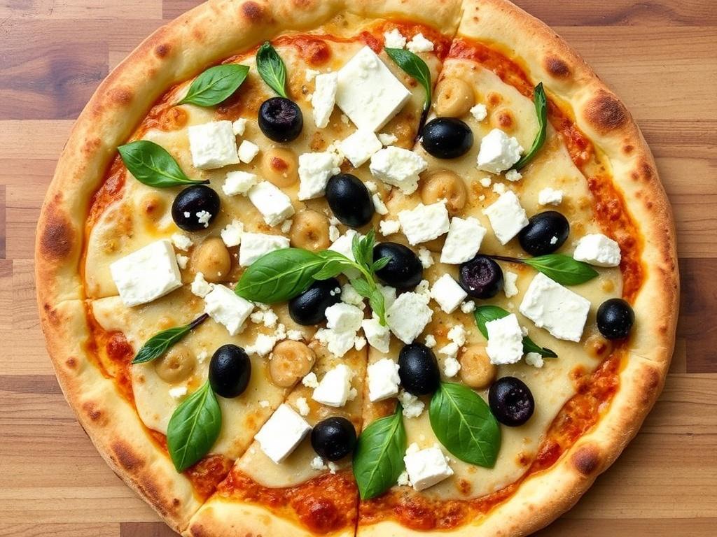 Пицца с артишоками, фетой и оливками: средиземноморская свежесть
