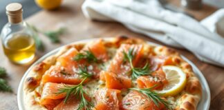 Пицца с лососем, укропом и лимонным соком: скандинавская свежесть на вашей кухне