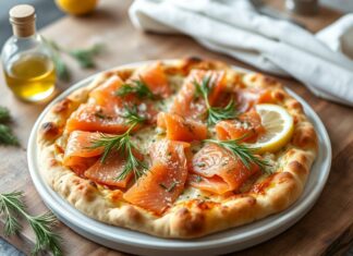 Пицца с лососем, укропом и лимонным соком: скандинавская свежесть на вашей кухне