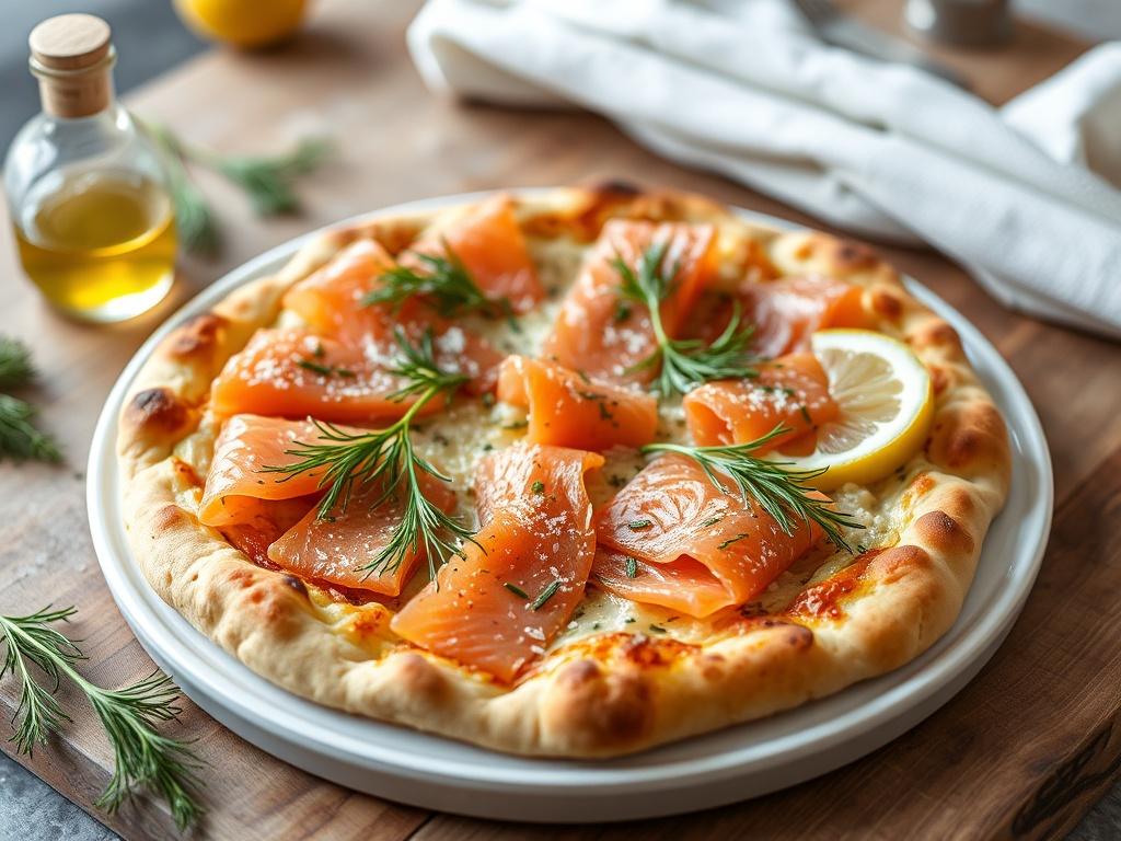 Пицца с лососем, укропом и лимонным соком: скандинавская свежесть на вашей кухне