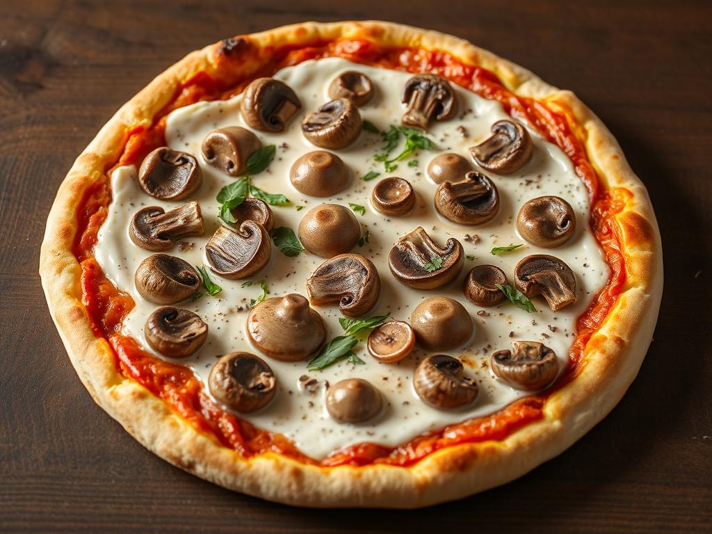 Пицца с шампиньонами и сливочным соусом: нежность вкуса