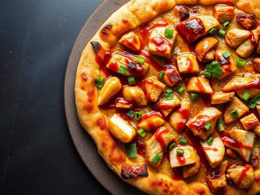 Пицца с курицей и соусом терияки: азиатский микс