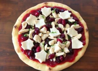 Пицца с индейкой и клюквенным соусом: праздничный вариант