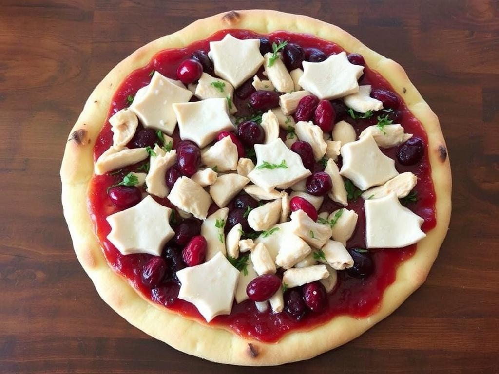 Пицца с индейкой и клюквенным соусом: праздничный вариант