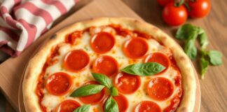 Пицца с пепперони и томатным соусом: классика фастфуда с домашним теплом