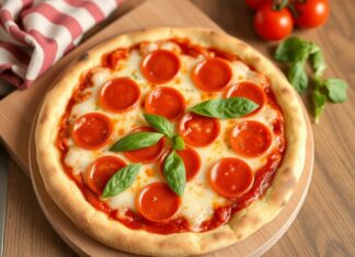 Пицца с пепперони и томатным соусом: классика фастфуда с домашним теплом