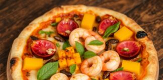 Пицца с мангостингом и креветками: тропический шторм на тесте