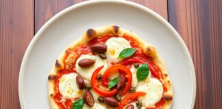 Пицца с чоризо и сладким перцем: испанский вкус