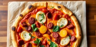 Пицца с чоризо, картофелем и паприкой: испанский колорит