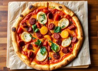 Пицца с чоризо, картофелем и паприкой: испанский колорит