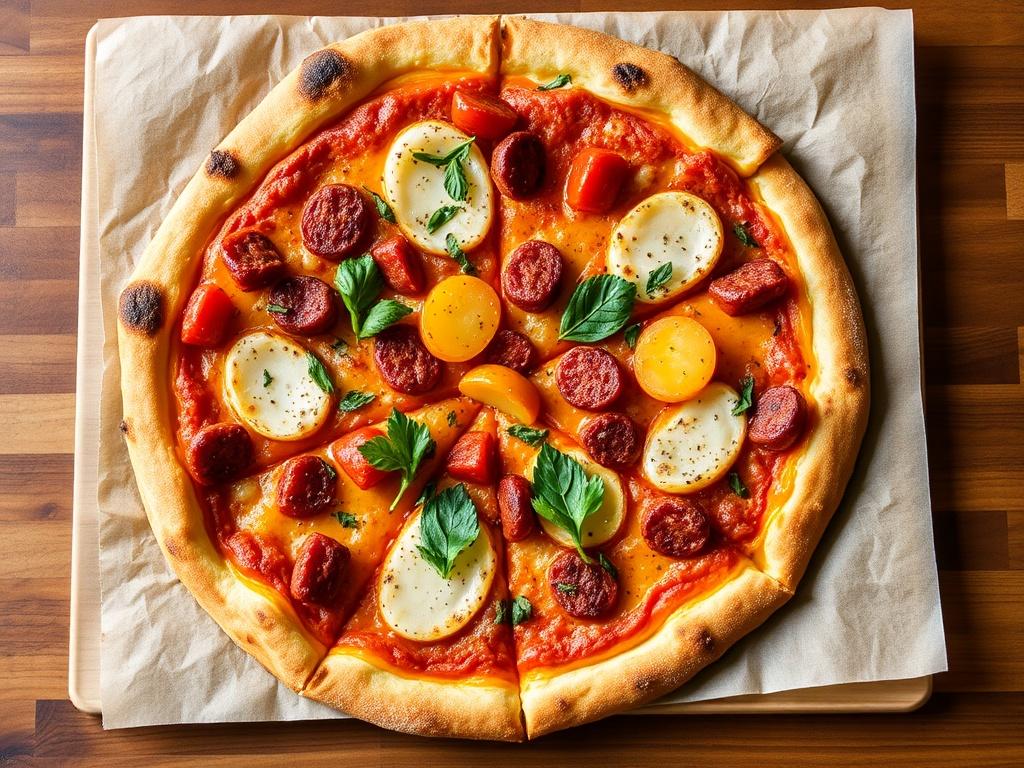 Пицца с чоризо, картофелем и паприкой: испанский колорит