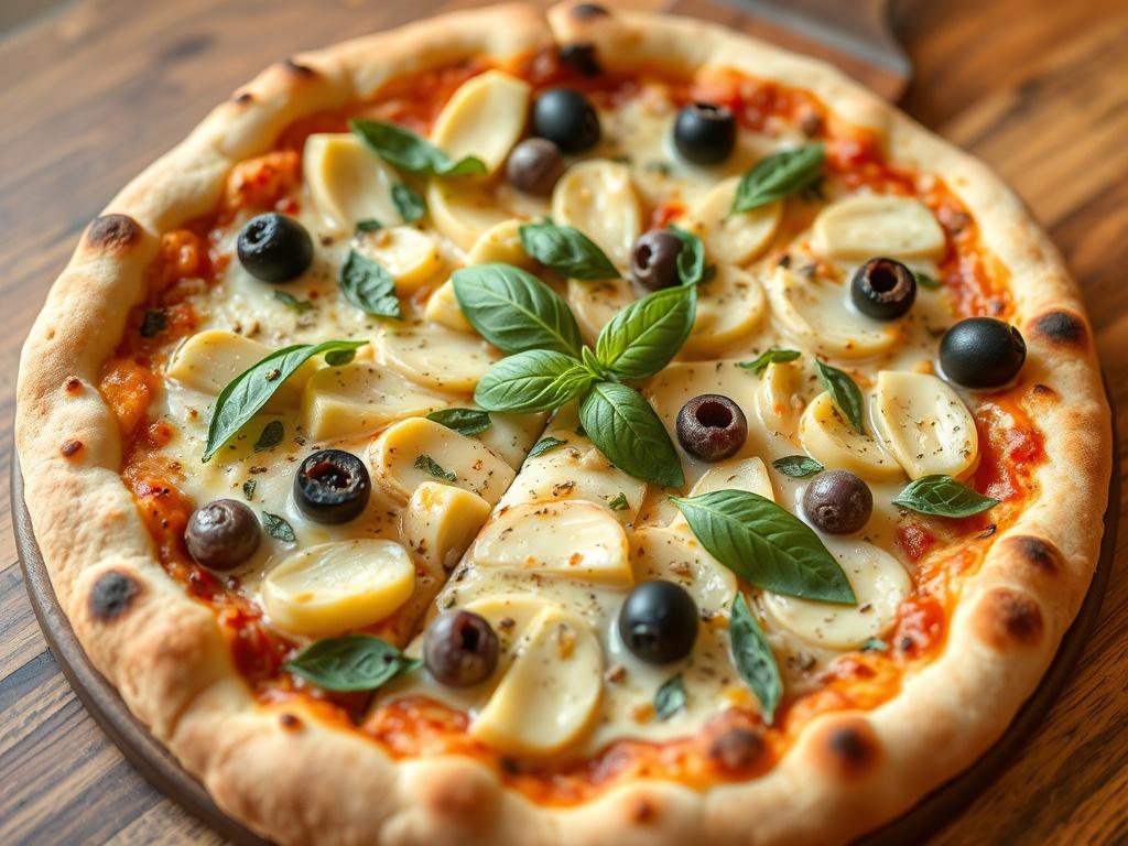 Пицца с артишоками, маслинами и базиликом: средиземноморский колорит