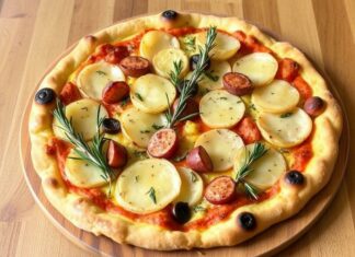 Пицца с картофелем и розмарином: сытное блюдо, которое удивит гостей