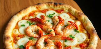 Пицца с лангустинами и чесноком: морская роскошь на вашей пиццерной тарелке