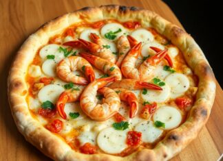 Пицца с лангустинами и чесноком: морская роскошь на вашей пиццерной тарелке
