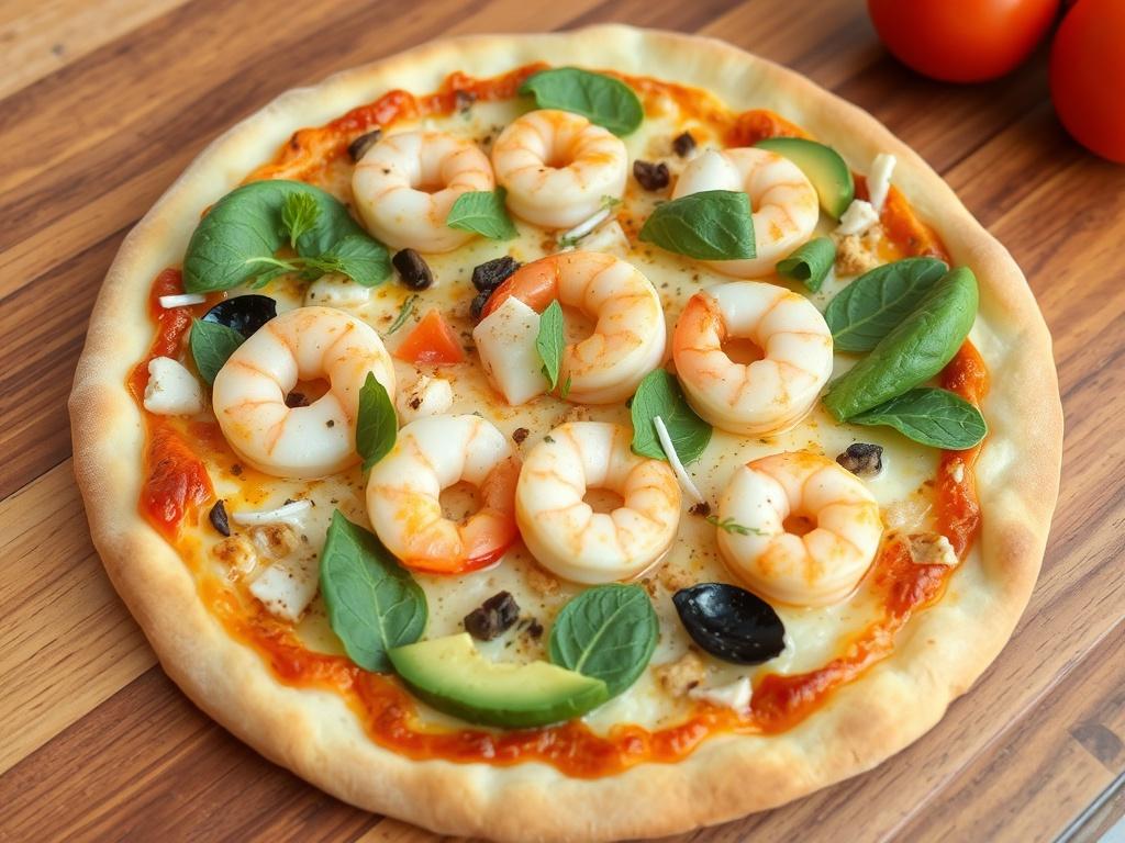 Пицца с авокадо и креветками: свежий вкус для дружной компании и уютного вечера