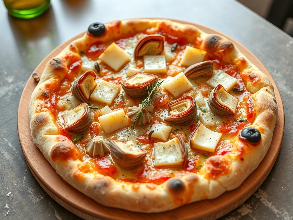 Пицца с артишоками и пармезаном: итальянская изысканность
