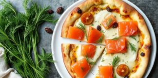 Пицца с лососем и укропом: лёгкость океана